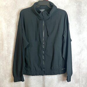 Women's Eddie Bauer Hooded windbreaker. Black size Medium